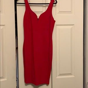 Fashion Nova Susana Midi Dress - Red